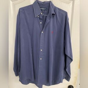 Ralph Lauren Men's Blue Shirt long sleeve size large